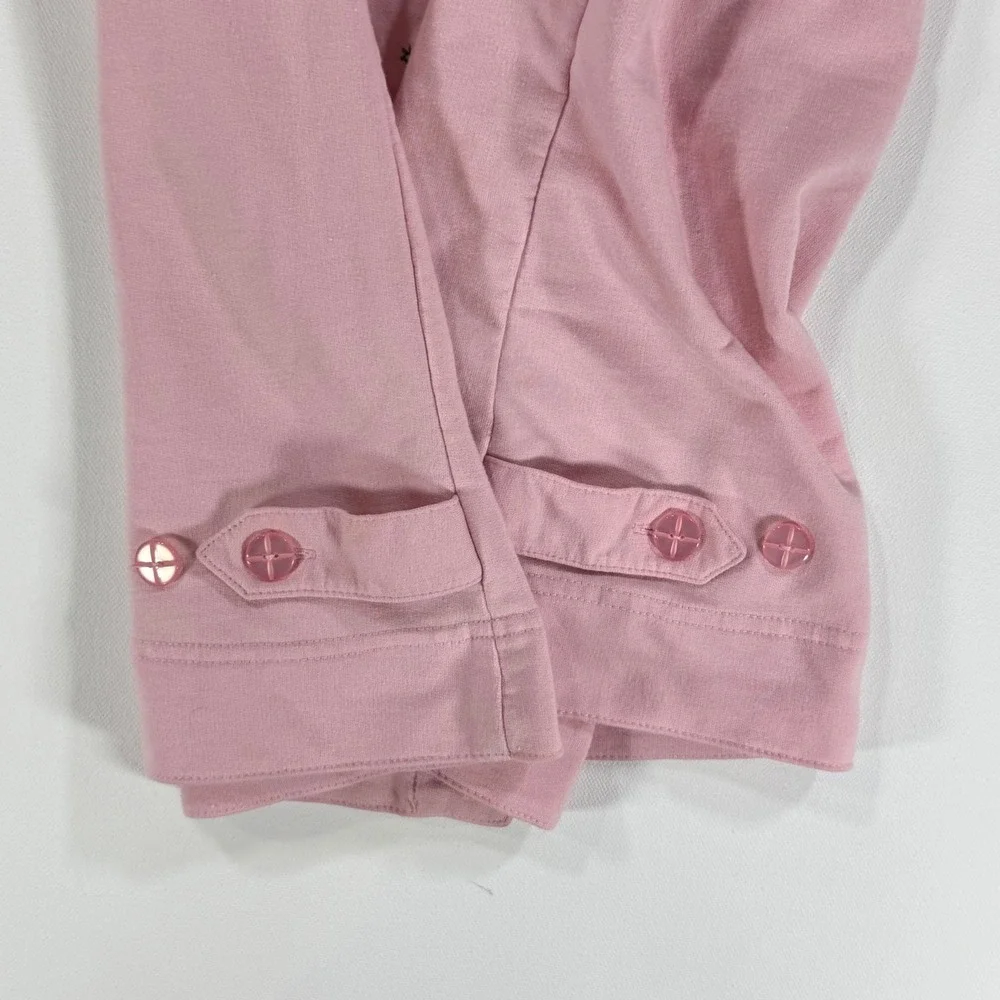 VTG Links Frog Embroidered Vest Womens L Pink Cottagecore Whimsical Sweatshirt L
